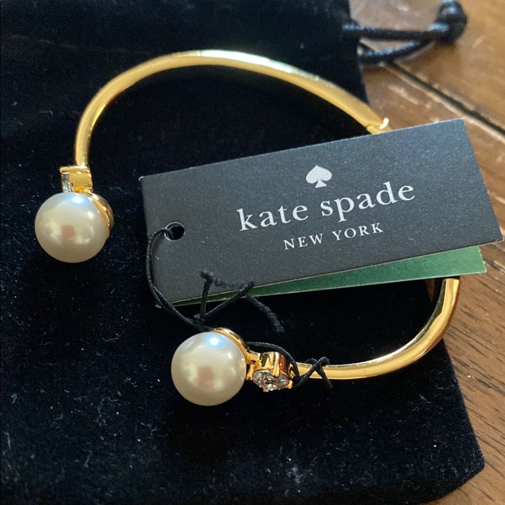 kate spade Pearls Of Wisdom Open Hinged Bangle